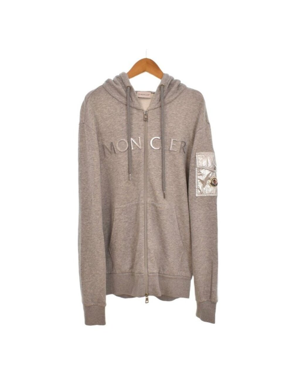 Moncler Felpa Con Cappuccio Zip-up Hoodie Gray S